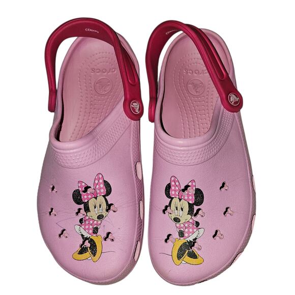 Crocs Disney Minnie Mouse Design Shoes Sz. 10 Pre-Owned - Picture 1 of 6